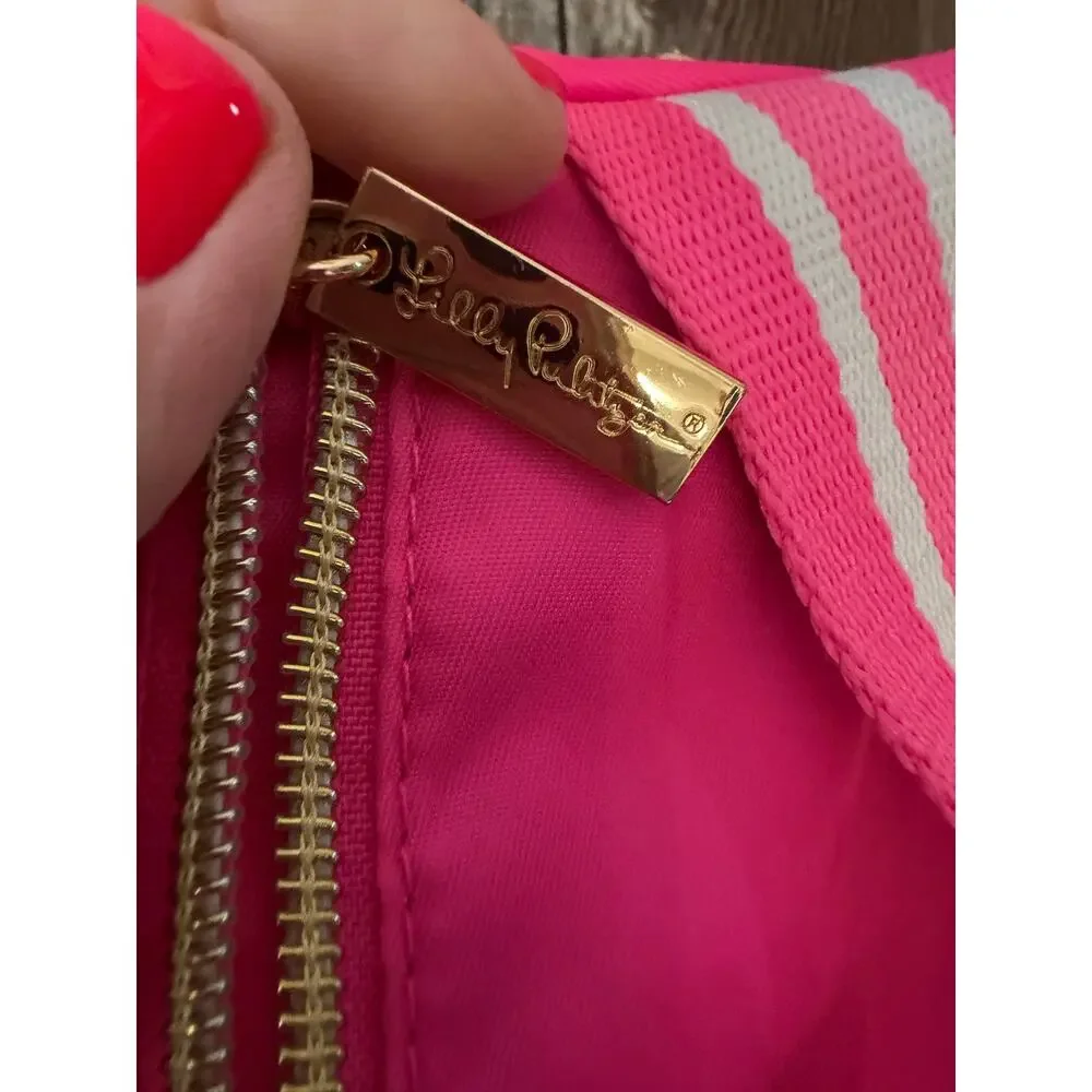 Lilly Pulitzer Jeanie Belt Bag in Mystique Pink with gold hardware GUC